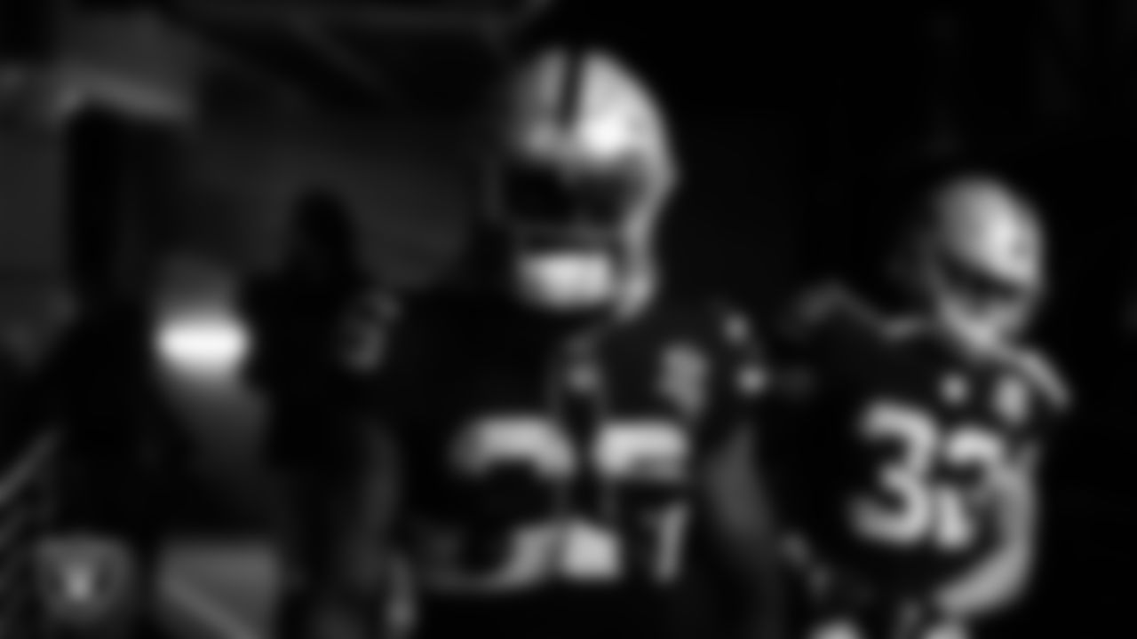 Las Vegas Raiders cornerback Daryl Worley (36) walks down the tunnel before the regular season home game against the Los Angeles Chargers.