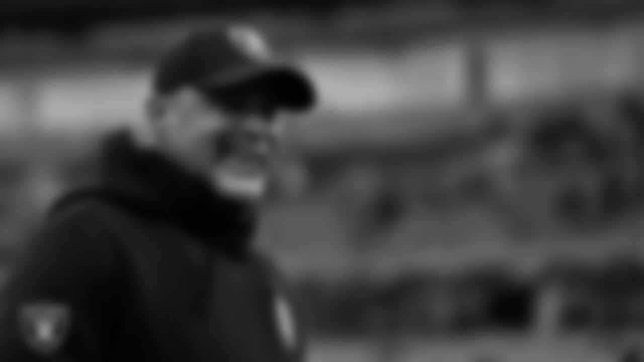 Las Vegas Raiders Interim Head Coach Rich Bisaccia before the postseason away game against the Cincinnati Bengals.