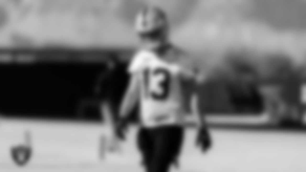 Las Vegas Raiders wide receiver Hunter Renfrow (13) during practice at Intermountain Healthcare Performance Center.