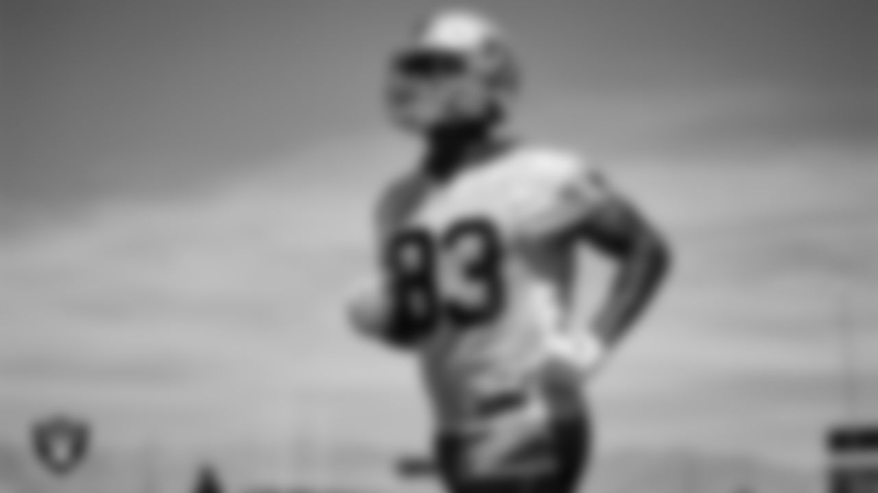 Las Vegas Raiders tight end Darren Waller (83) at an Organized Team Activity (OTA).