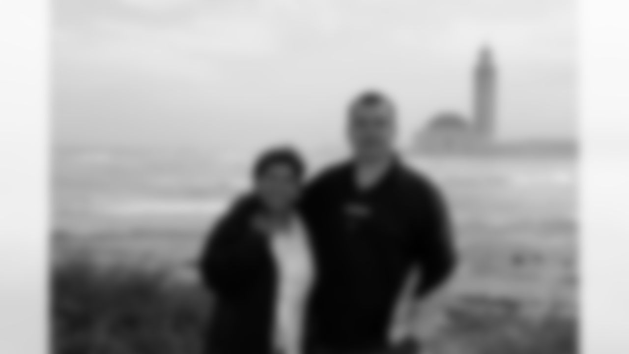 Juan and Adriana at Hassan II Mosque in Casablanca, Morocco