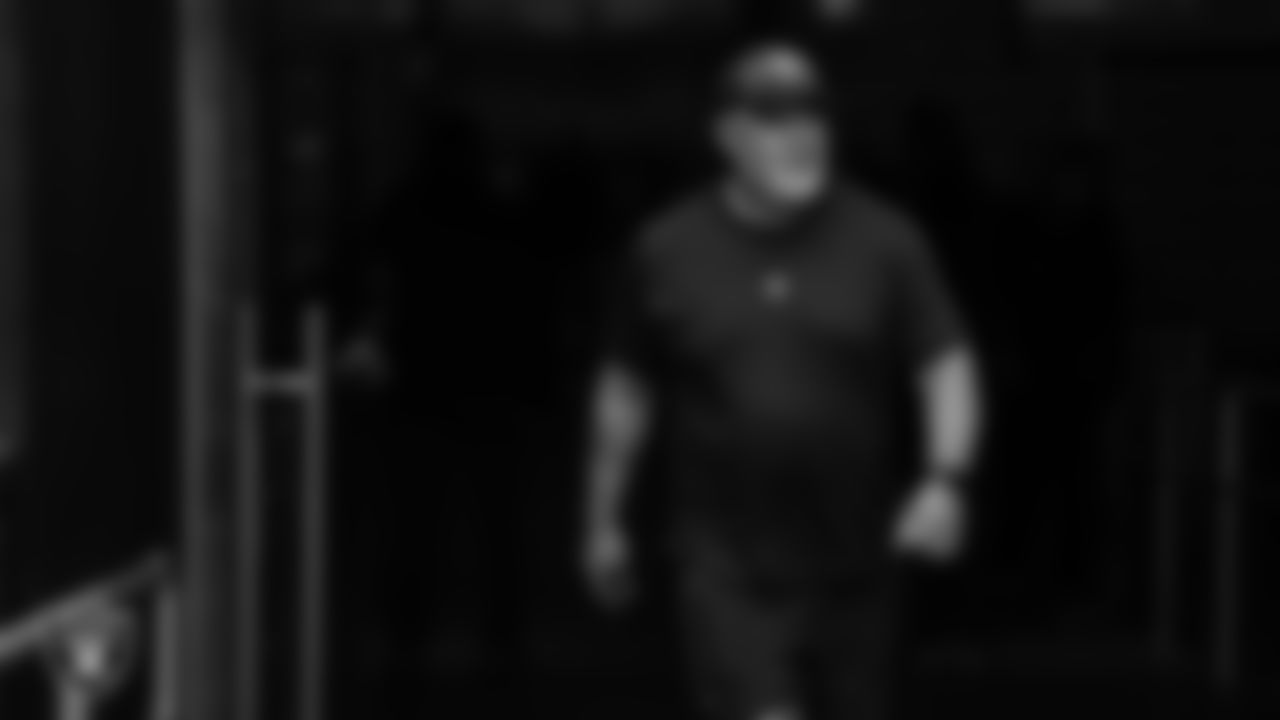 Las Vegas Raiders running backs coach Kennedy Polamalu walks down the tunnel before the preseason away game against the Dallas Cowboys at AT&T Stadium.