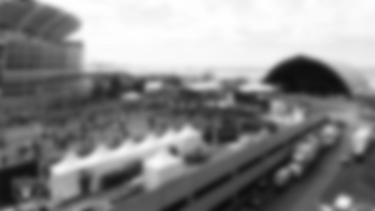 A view of the draft experience outside of FirstEnergy Stadium during day two of the 2021 NFL Draft.