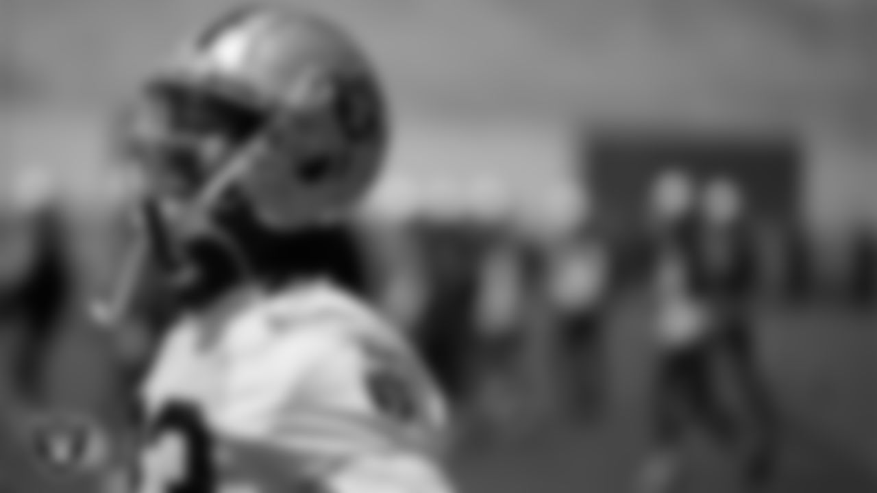 Las Vegas Raiders wide receiver Kristian Wilkerson (83) during practice at Intermountain Health Performance Center.