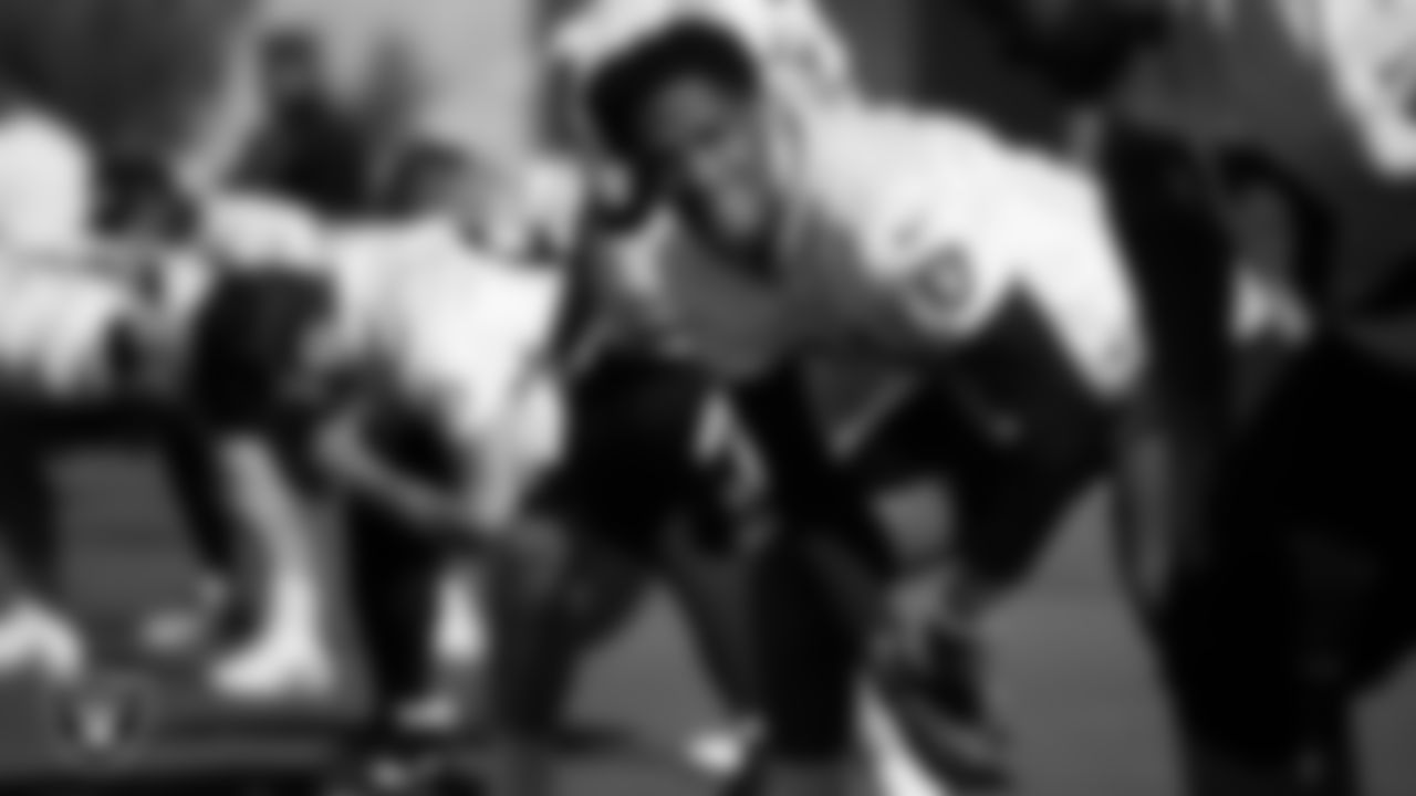 Las Vegas Raiders wide receiver Demarcus Robinson (11) at a workout during phase two of the offseason program.