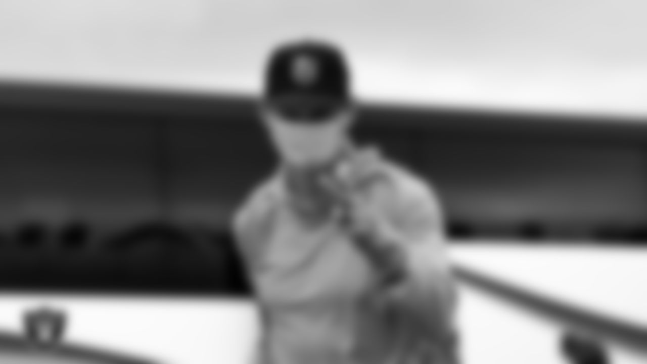 Las Vegas Raiders kicker Daniel Carlson (2) departs for the regular season away game against the Los Angeles Chargers.