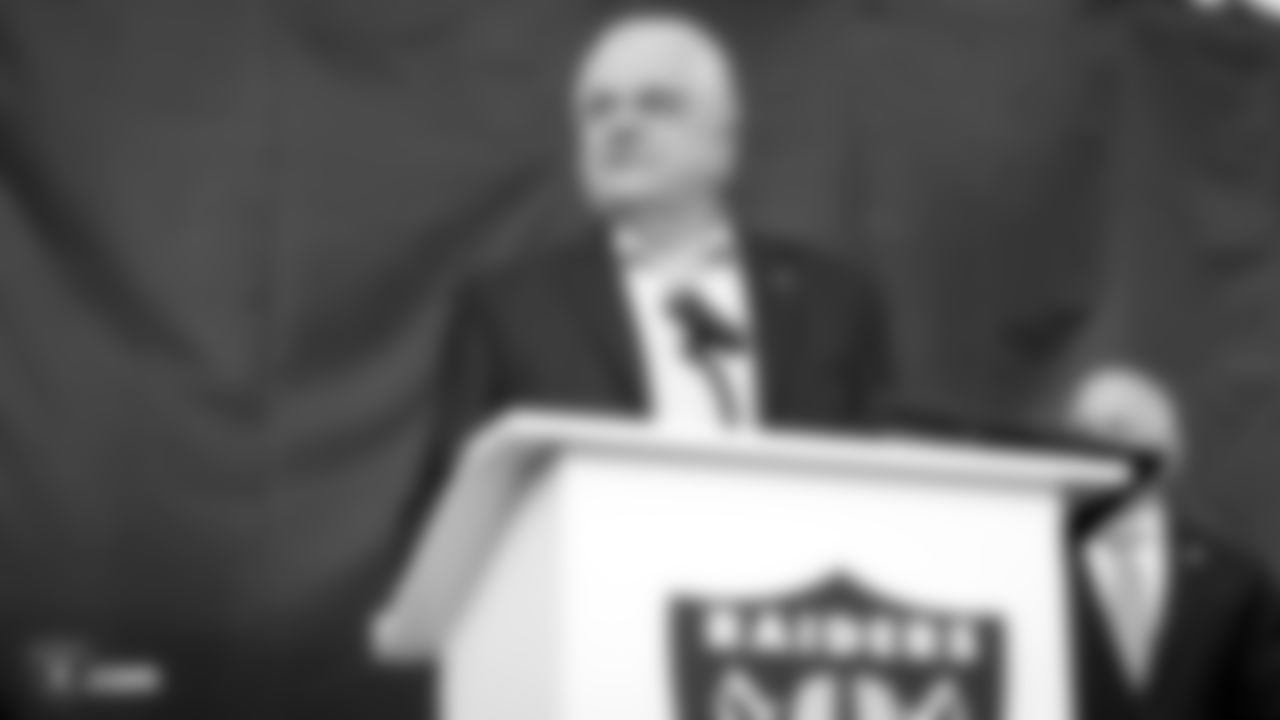 Governor of Nevada Steve Sisolak declares a proclamation proclaiming "January 22, 2020, as the day to celebrate the renaming of the Las Vegas Raiders," during an official announcement of the Raiders changing their name to the Las Vegas Raiders.