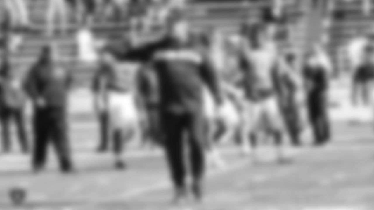Oakland Raiders head coach Jon Gruden at a practice on Day 3 of the 2019 Senior Bowl at Ladd-Peebles Stadium, Thursday, January 24, 2019, in Mobile, Alabama.