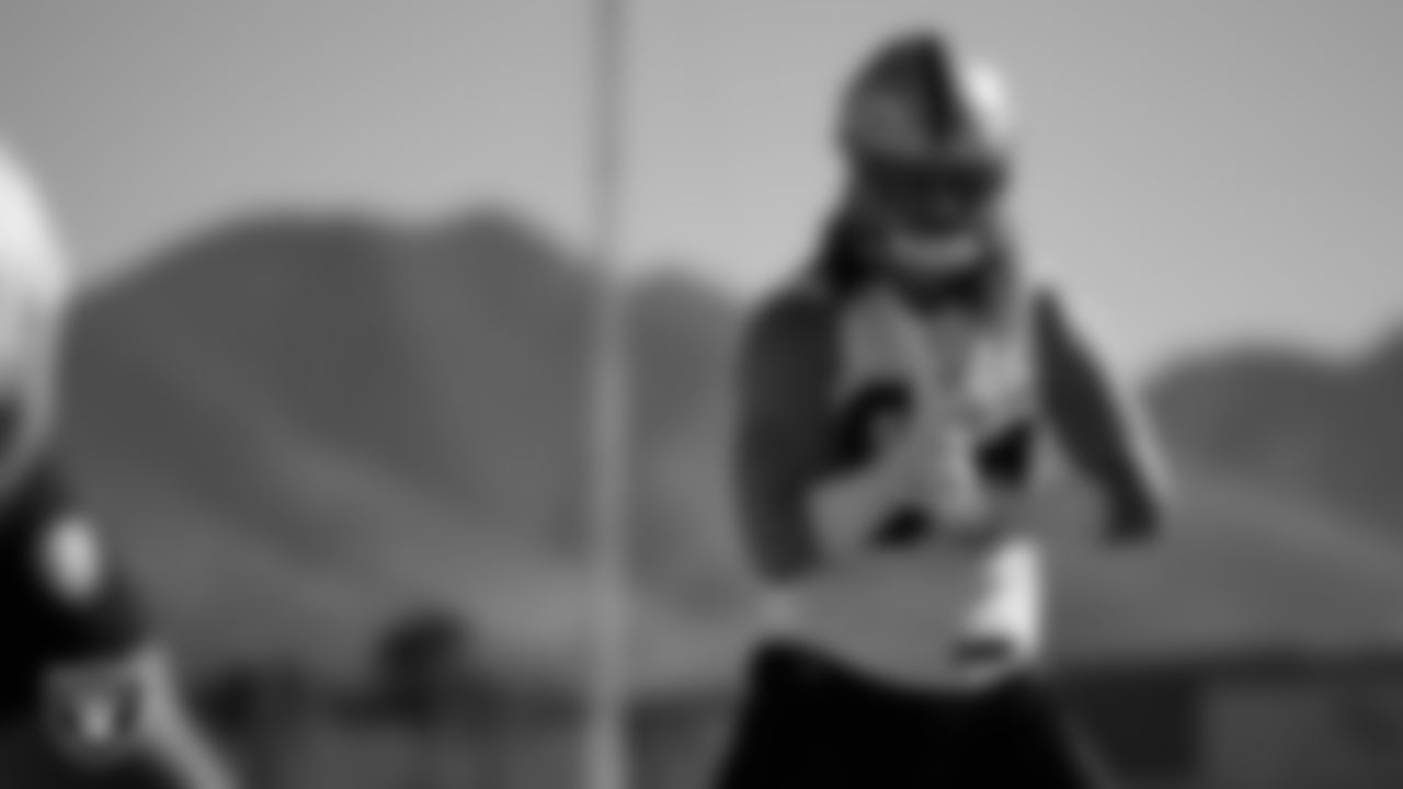 Las Vegas Raiders tight end Jacob Hollister (88) during practice at Intermountain Healthcare Performance Center.