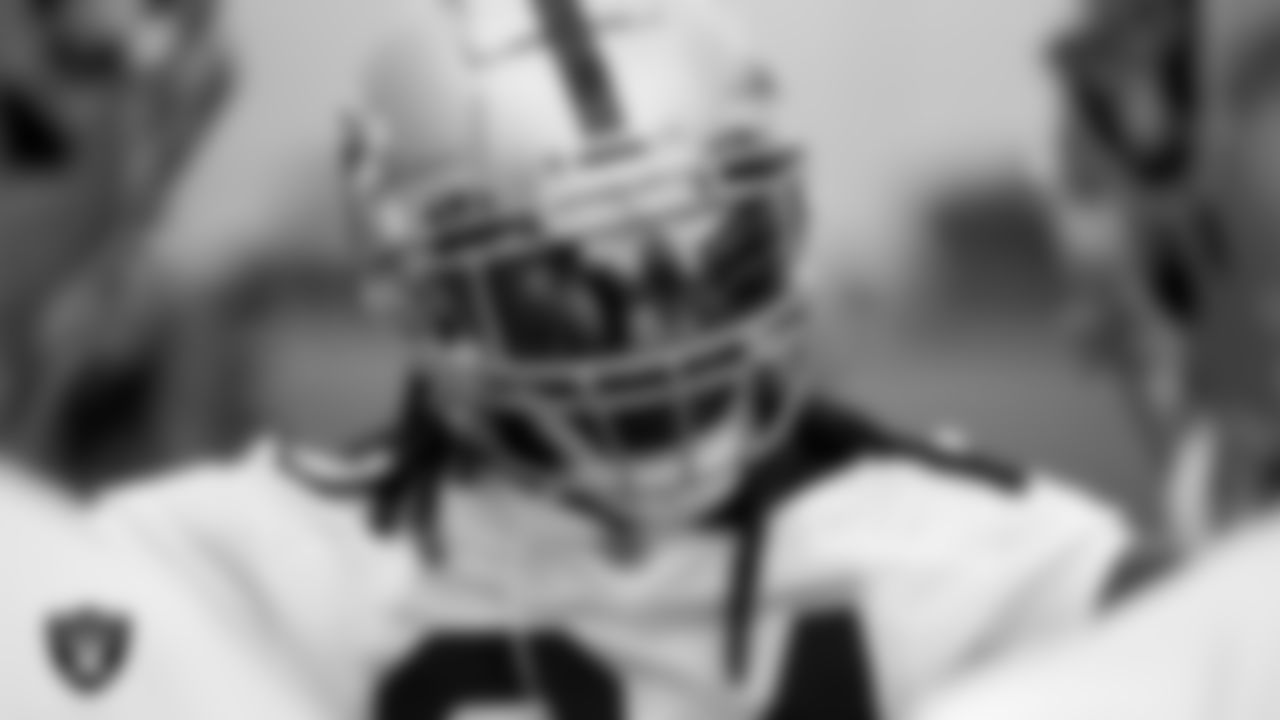 Las Vegas Raiders running back Brandon Bolden (34) during mandatory minicamp at Intermountain Health Performance Center.
