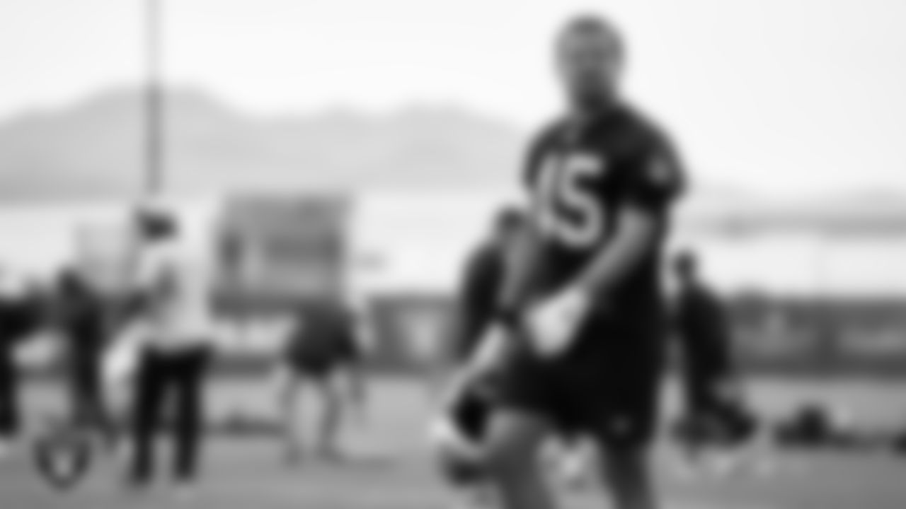 Las Vegas Raiders fullback Alec Ingold (45) during practice at Intermountain Healthcare Performance Center.