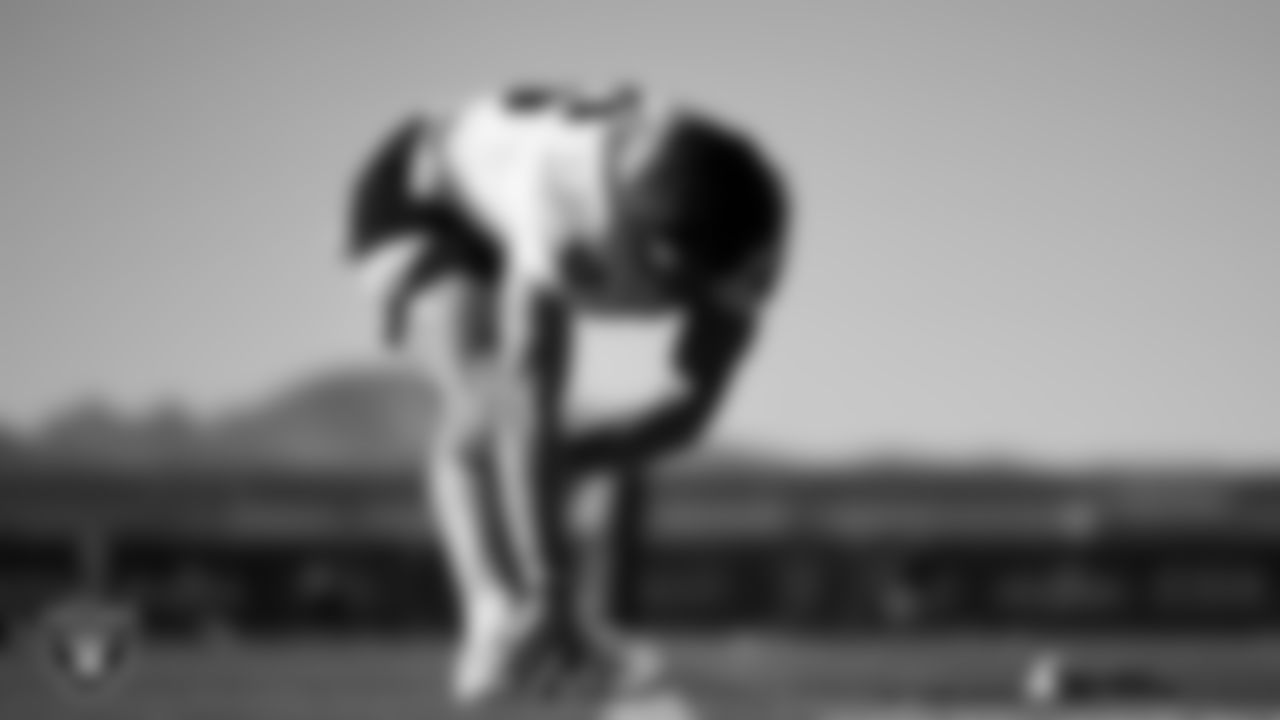 Las Vegas Raiders wide receiver Dillon Stoner (16) at a workout during phase two of the offseason program.