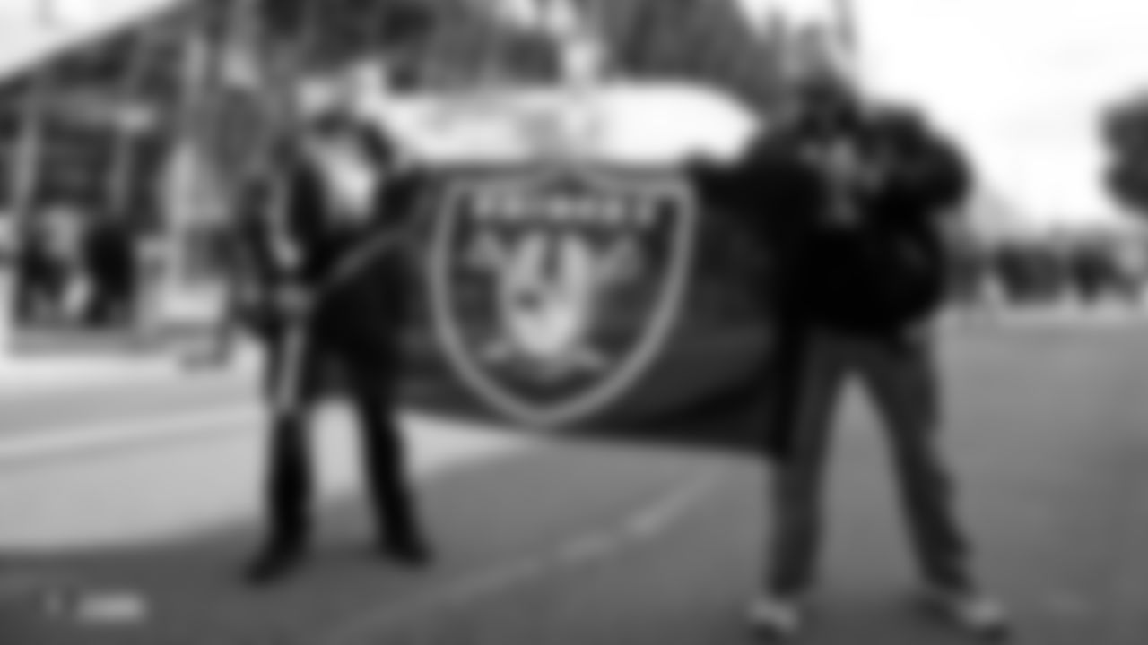 Fans outside of Tottenham Hotspur Stadium before the Raiders regular season game against the Chicago Bears.