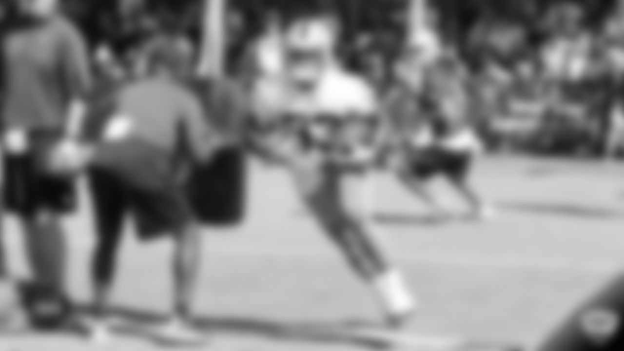 Oakland Raiders running back DeAndré Washington (33) on the field for practice at 2019 Training Camp.
