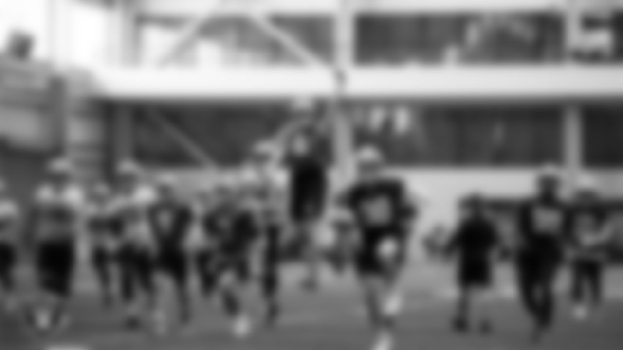 Las Vegas Raiders quarterback Derek Carr (4) on the field for practice at 2022 Training Camp at Intermountain Healthcare Performance Center.