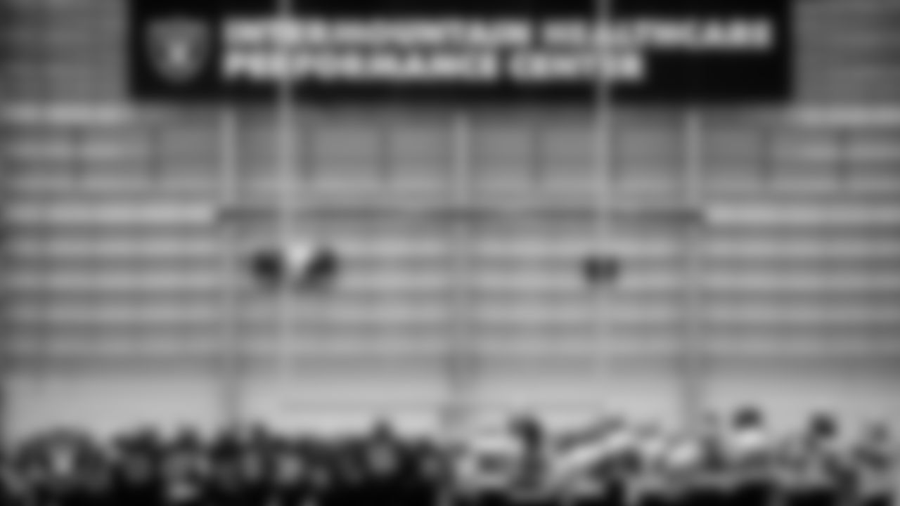 Las Vegas Raiders players at Mandatory Minicamp.