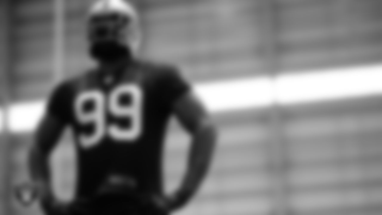 Las Vegas Raiders defensive end Clelin Ferrell (99) at Mandatory Minicamp.