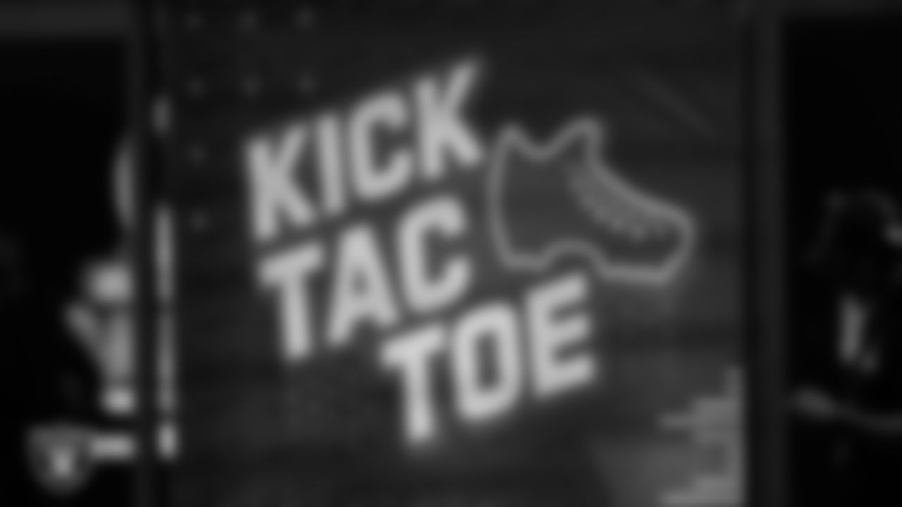 Kick Tac Toe signage at the NFL 2023 Pro Bowl Skills Challenge.