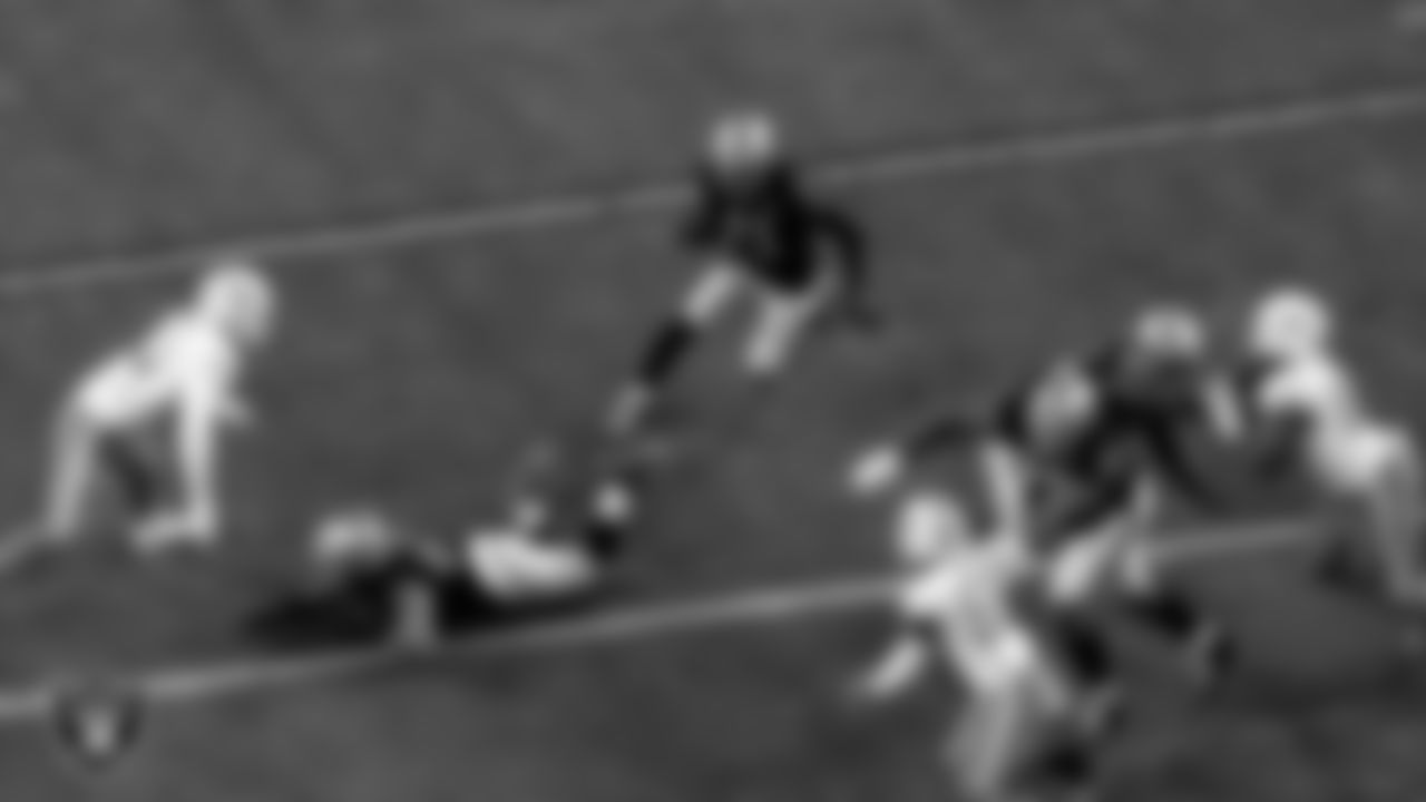 Las Vegas Raiders wide receiver Henry Ruggs III (11) rushes during the regular season home game against the Miami Dolphins.