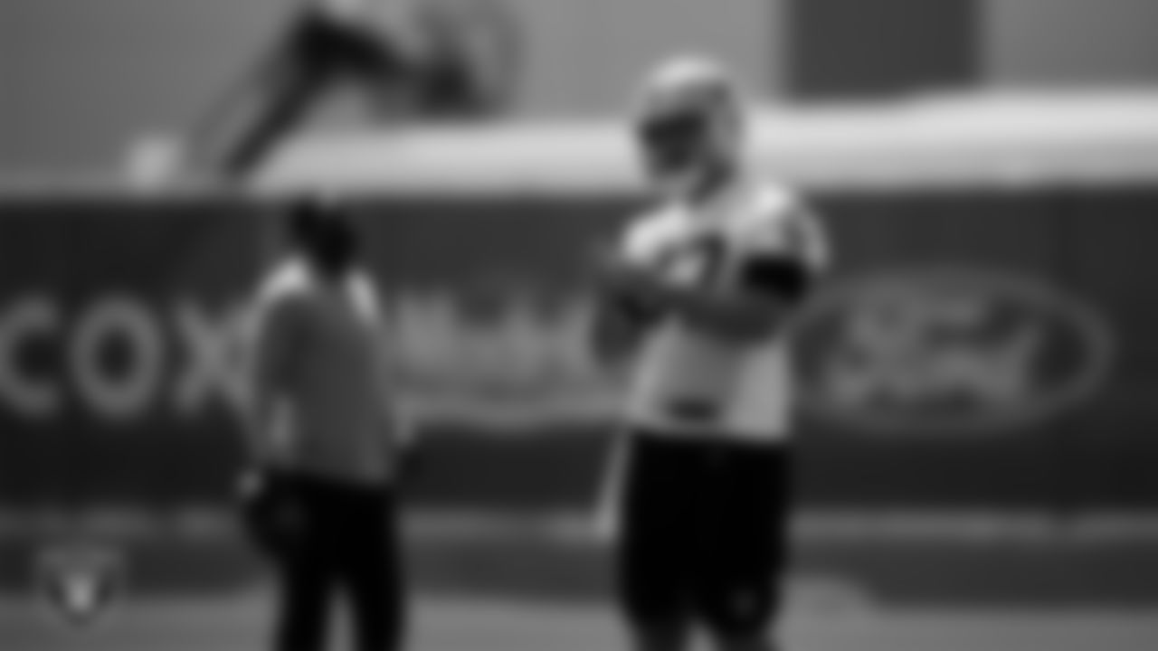 Las Vegas Raiders long snapper Trent Sieg (47) during Day Two of 2022 Veteran Minicamp.