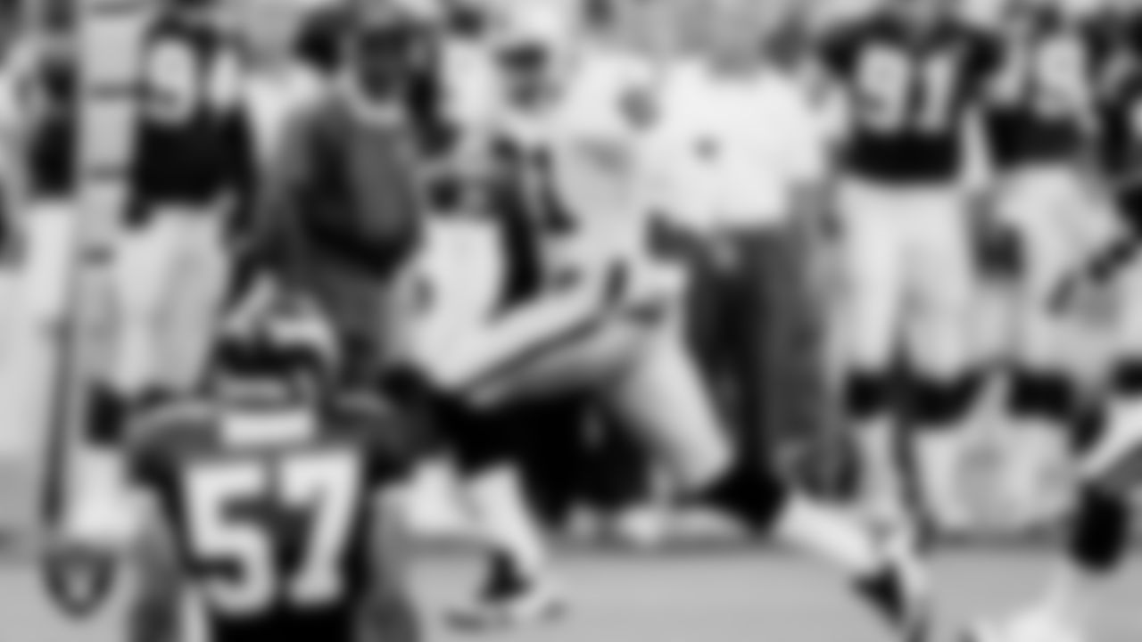 The Raiders selected Tim Brown in the 1st round of the 1988 NFL Draft. Brown played in 240 games with 198 starts recording 1,070 passes for 14,734 yards and 99 TDs. He also returned 320 punts for 3,272 yards and three touchdowns and returned 49 kickoffs for 1,235 yards and one TD. He was selected to play in nine Pro Bowls and enshrined in the Pro Football Hall of Fame in 2015.