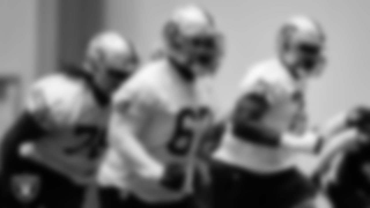 Las Vegas Raiders tackle Brandon Parker (75) at Mandatory Minicamp.