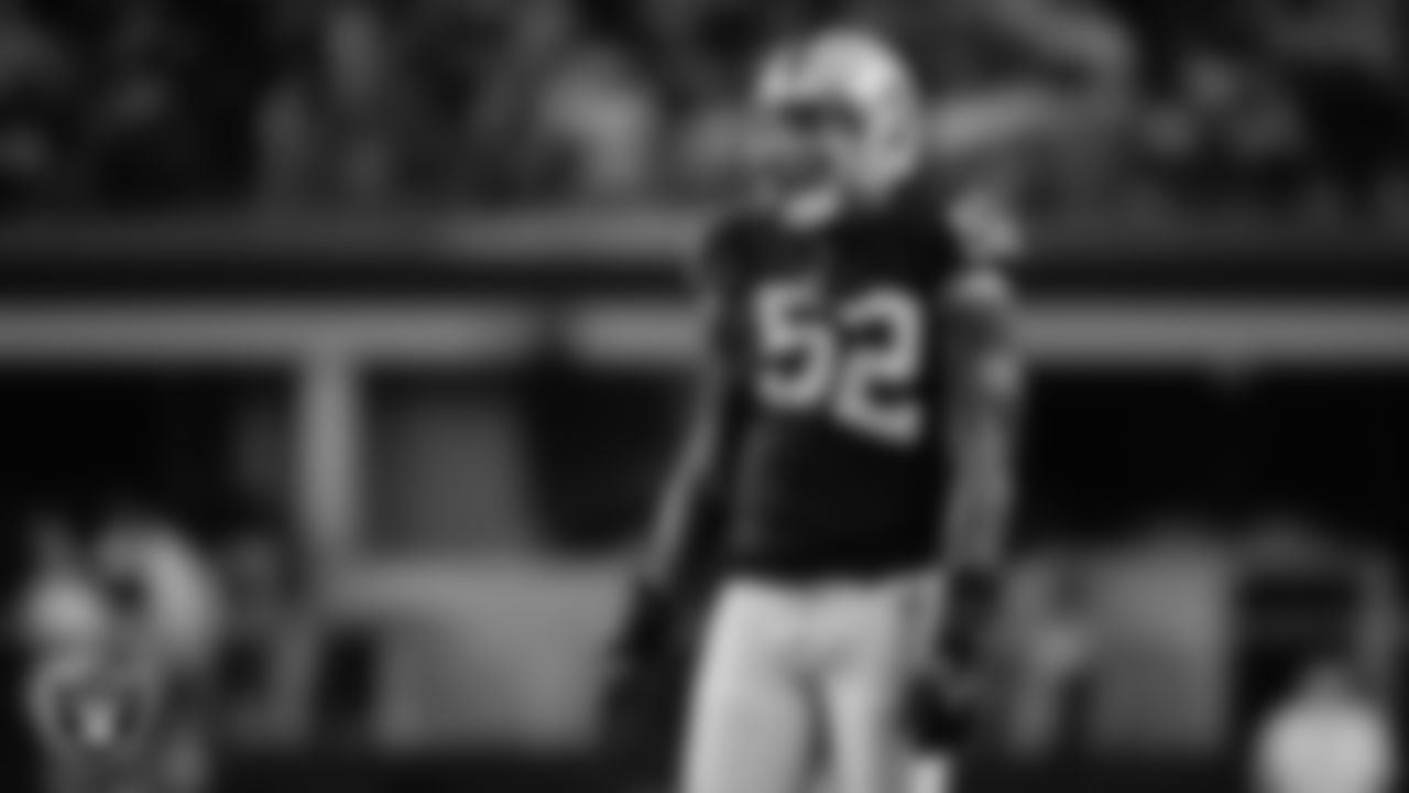 Las Vegas Raiders defensive end Adam Plant (52) during the preseason away game against the Dallas Cowboys at AT&T Stadium.