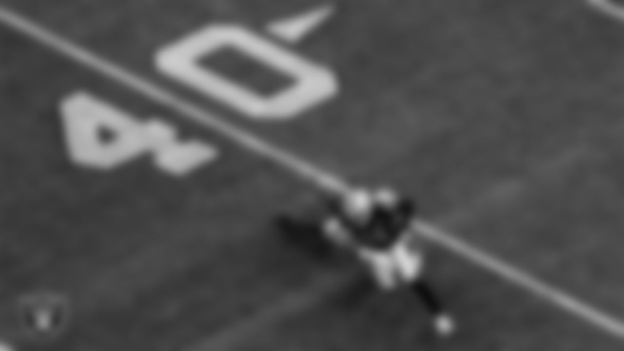 Las Vegas Raiders wide receiver Henry Ruggs III (11) runs after making a catch during the regular season home game against the Indianapolis Colts.