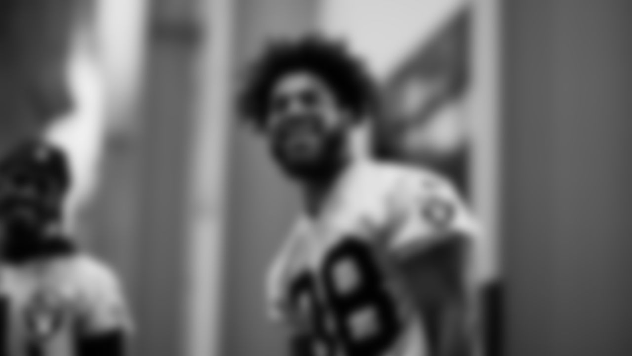 Las Vegas Raiders safety Jordan Brown (38) during practice at Intermountain Healthcare Performance Center.