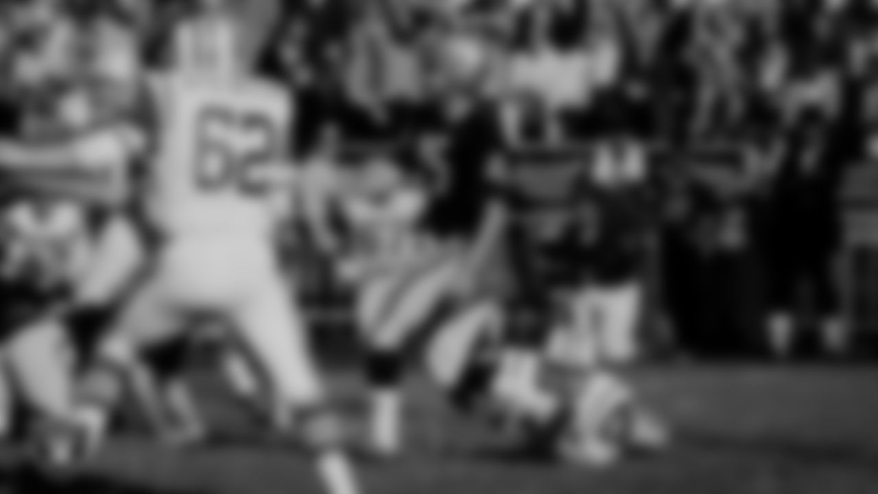 Tom Flores appeared in 84 games with 64 starts for the Silver and Black, passing for 11,635 yards and 92 touchdowns. He joined the Raiders coaching staff in 1972 as a wide receivers coach under John Madden. After Madden retired, Flores took over as Head Coach from 1979-87, winning 83 games and leading the Raiders to victories in Super Bowl XV and XVIII.