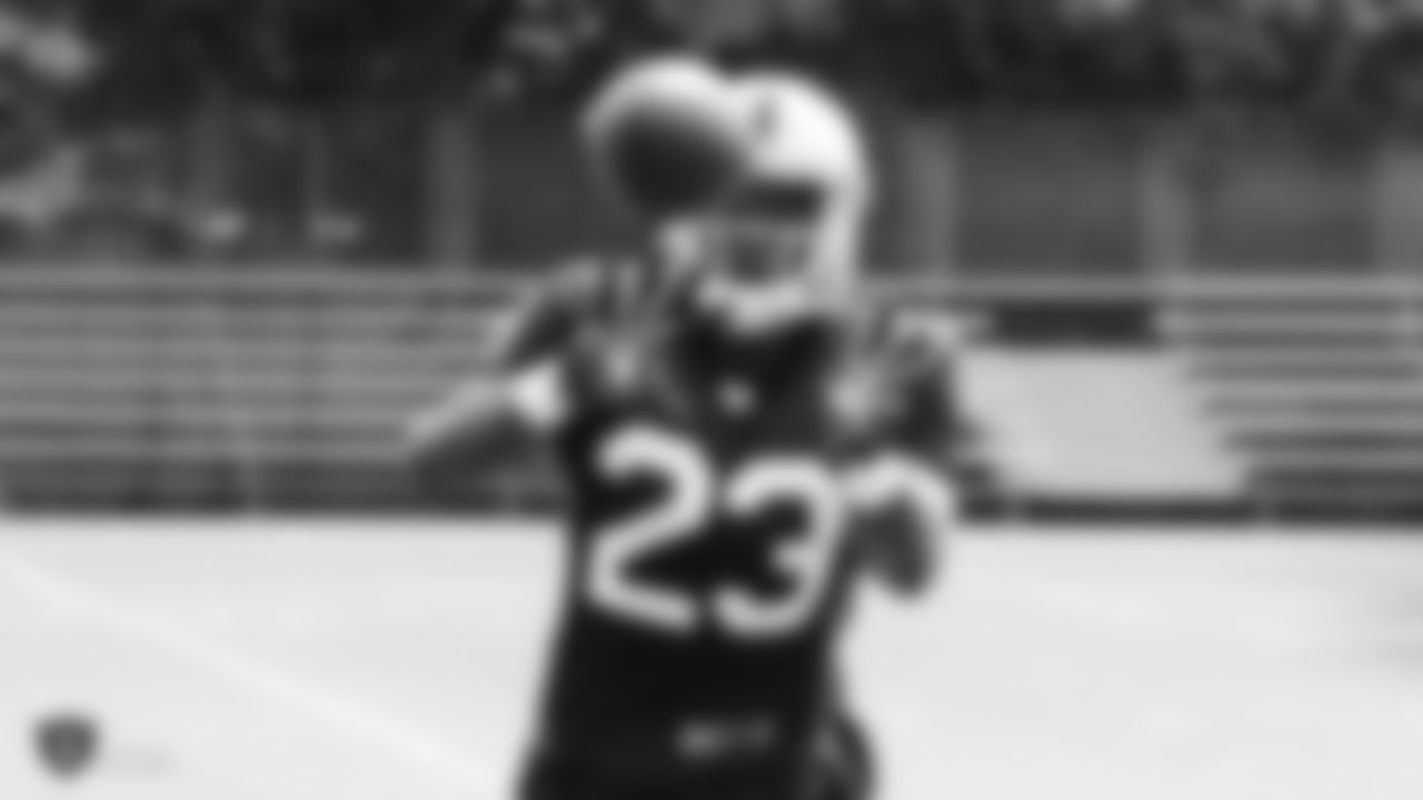 Oakland Raiders cornerback Dexter McDonald (23) on the field for practice at 2018 Training Camp at The Oakland Raiders Napa Valley Training Complex, Wednesday, August 1, 2018, in Napa, California.