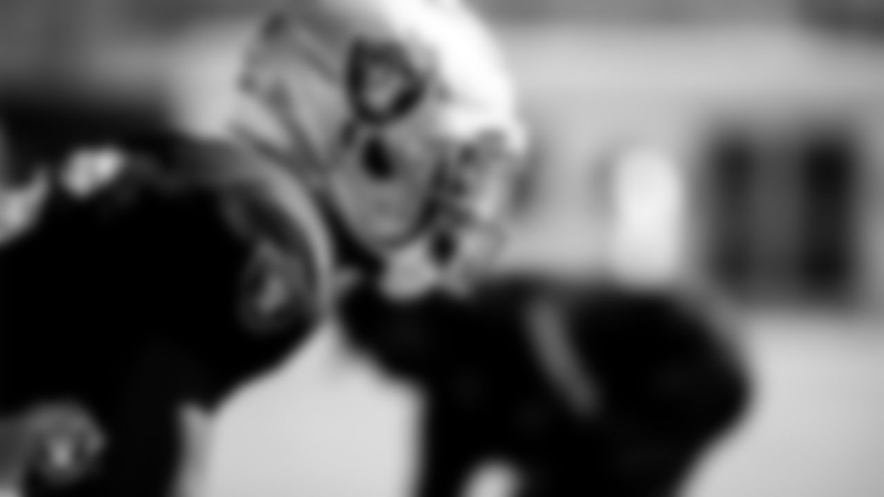 Las Vegas Raiders cornerback Nevin Lawson (26) during practice.