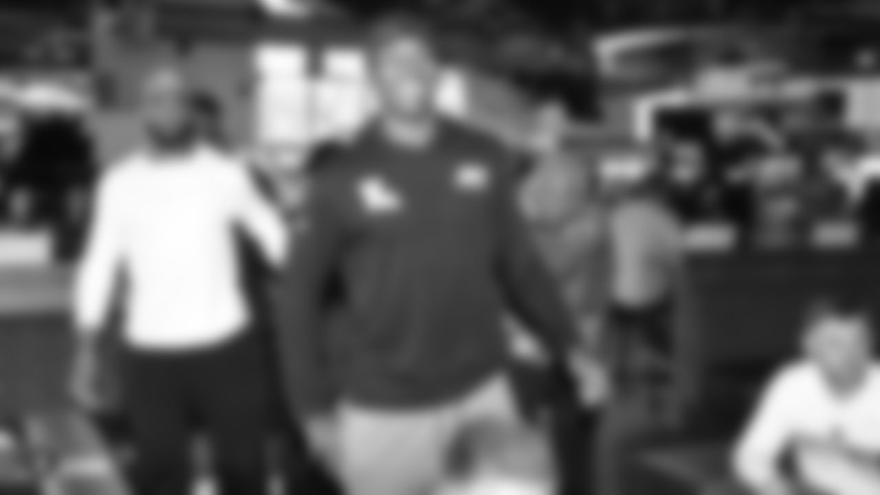 Oakland Raiders rookies attend a Player Engagement event for an evening of bowling, bocce ball, and arcade games, at Plank, Friday, May 25, 2018, in Oakland, California.