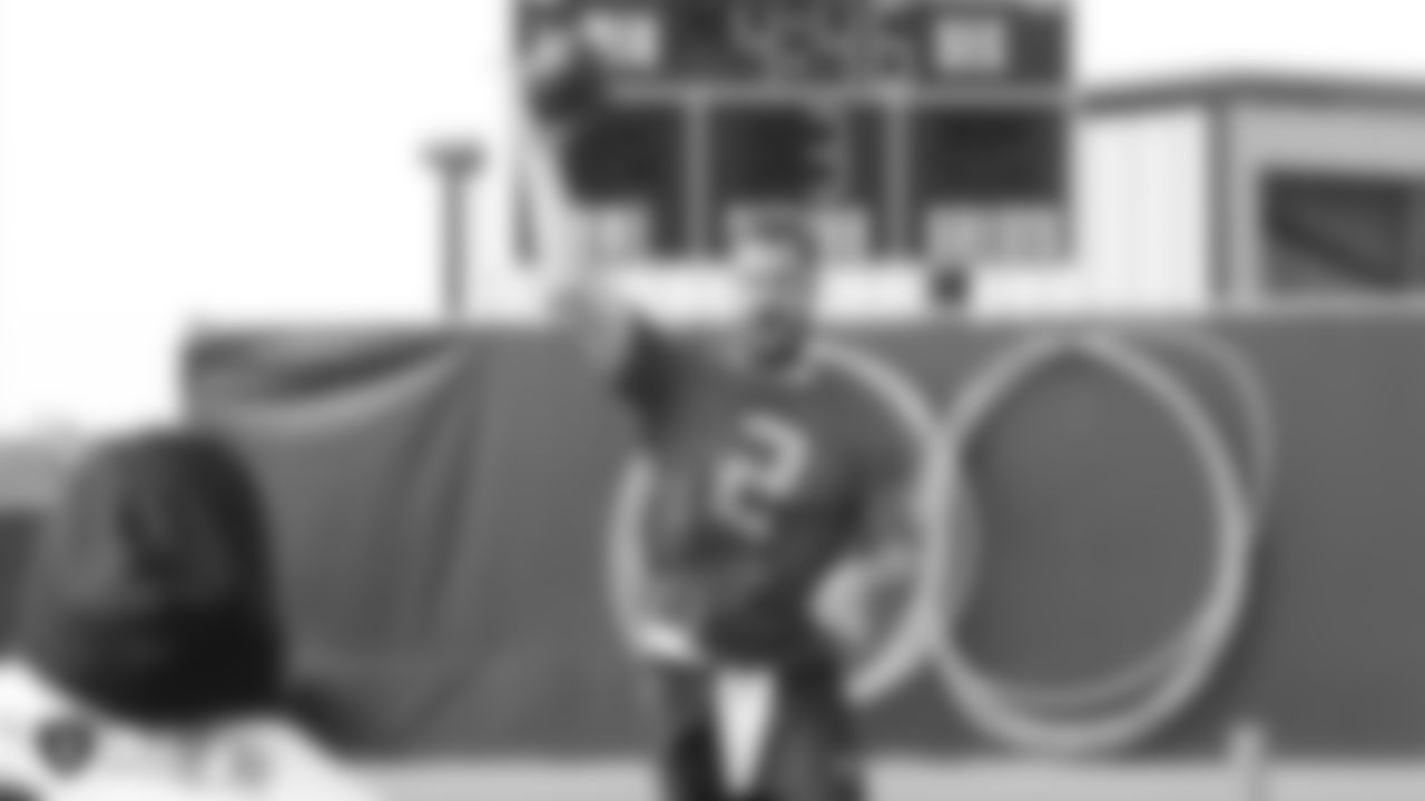 Raiders quarterback Landry Jones (2) at a workout during phase two of the offseason program at the Raiders Practice Facility in Alameda, Calif.
