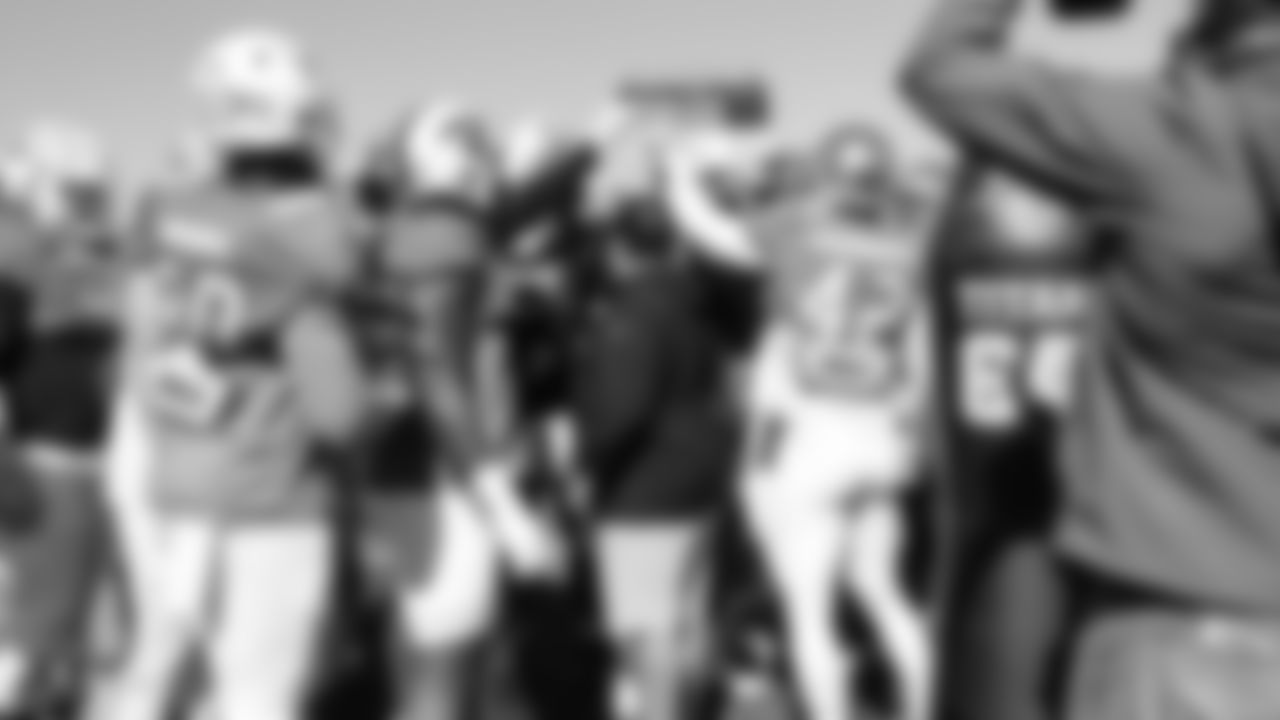 Players and coaches at a practice on Day 3 of the 2019 Senior Bowl at Ladd-Peebles Stadium, Thursday, January 24, 2019, in Mobile, Alabama.