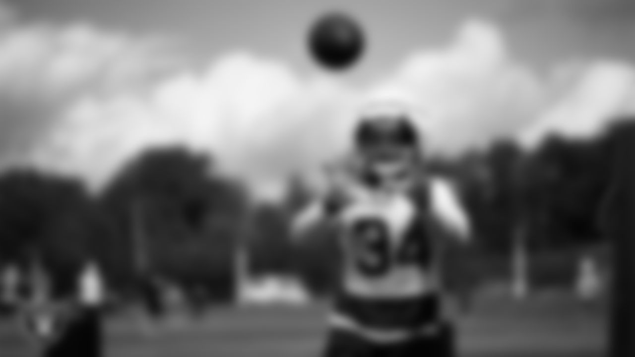 Las Vegas Raiders running back Brandon Bolden (34) during practice at The Greenbrier Sports Performance Center.