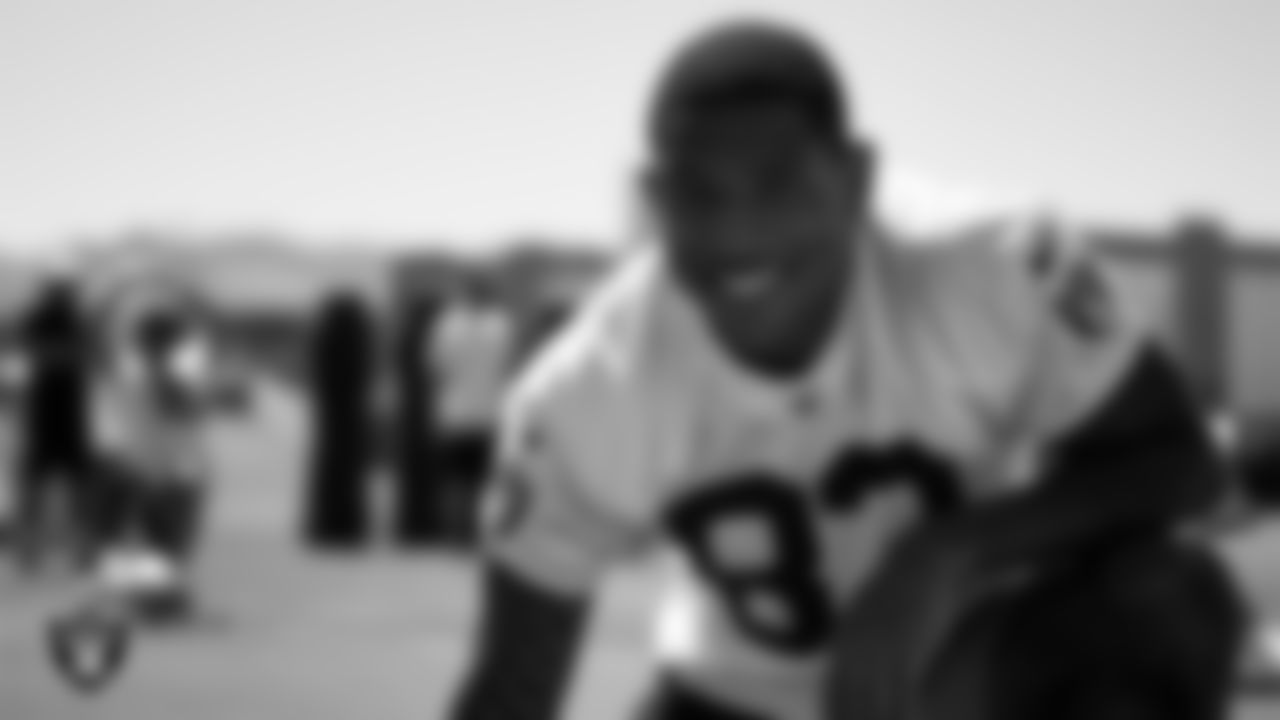 Las Vegas Raiders tight end Darren Waller (83) at an Organized Team Activity (OTA).