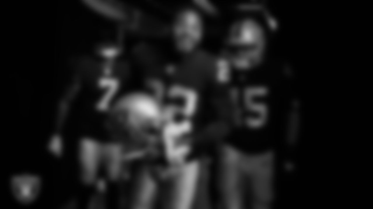 Las Vegas Raiders cornerback Keisean Nixon (22) walks down the tunnel before the regular season home game against the Philadelphia Eagles.
