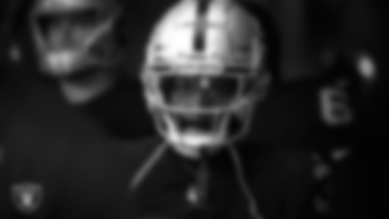 Las Vegas Raiders cornerback Nate Hobbs (39) waits to be introduced onto the field before the regular season away game against the Dallas Cowboys.