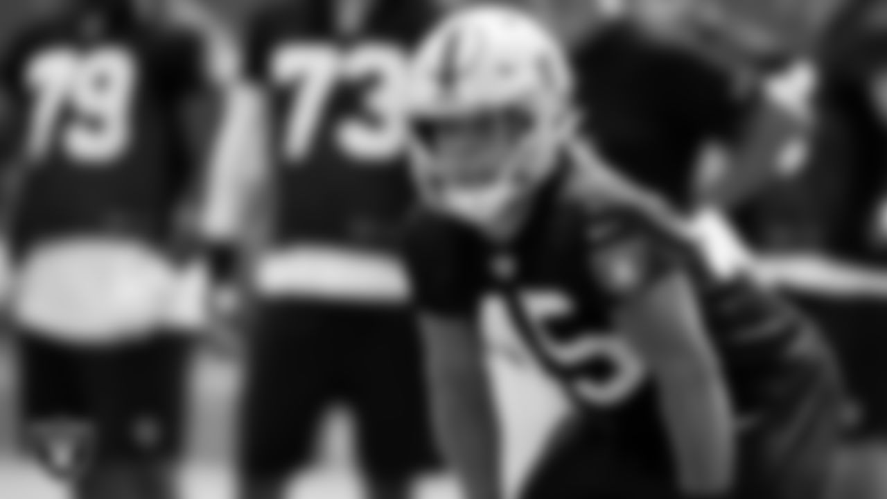 Las Vegas Raiders fullback Alec Ingold (45) during practice at Intermountain Healthcare Performance Center.