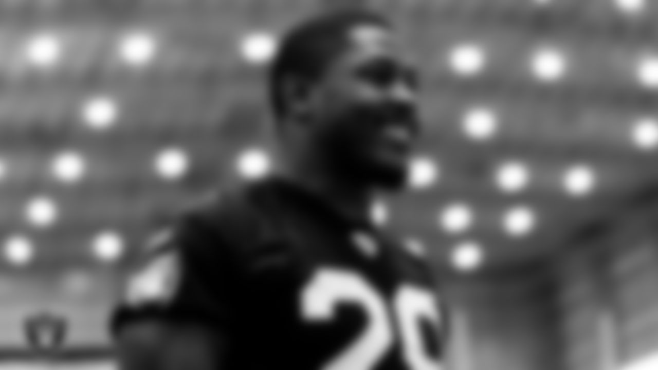 Las Vegas Raiders running back Josh Jacobs (28) during practice.