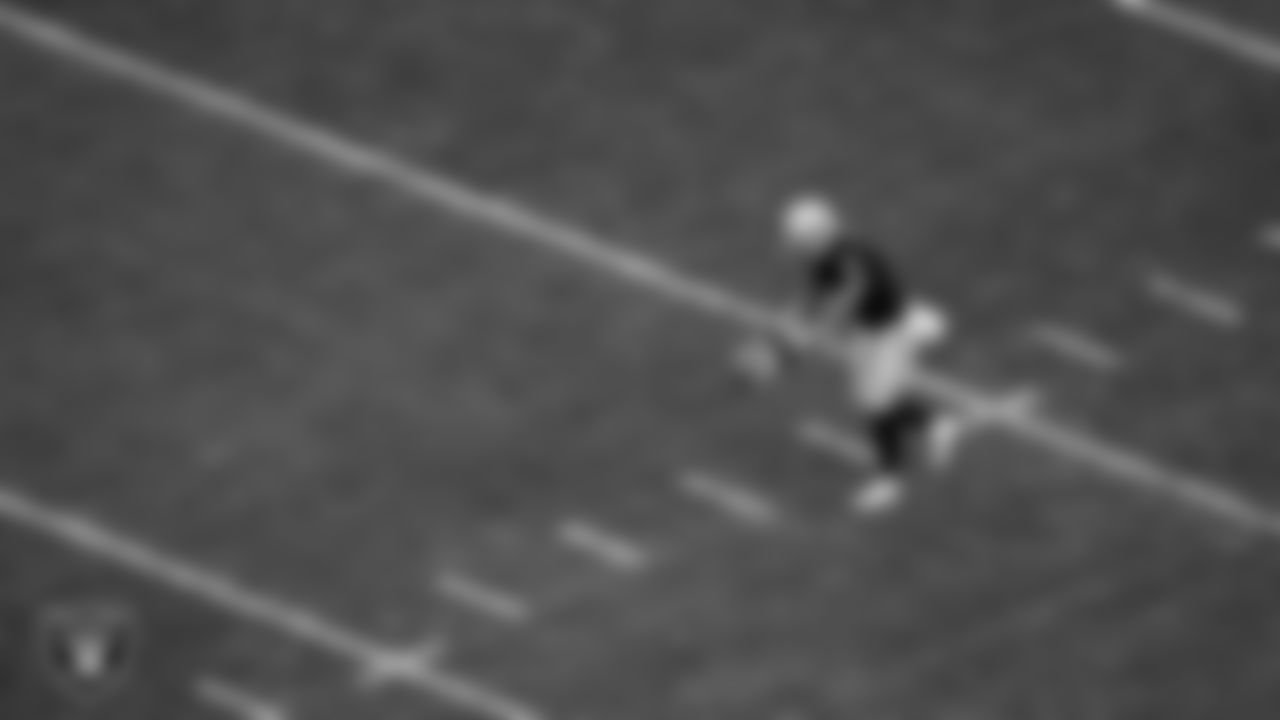 Las Vegas Raiders punter AJ Cole (6) punts during the regular season home game against the Washington Football Team.