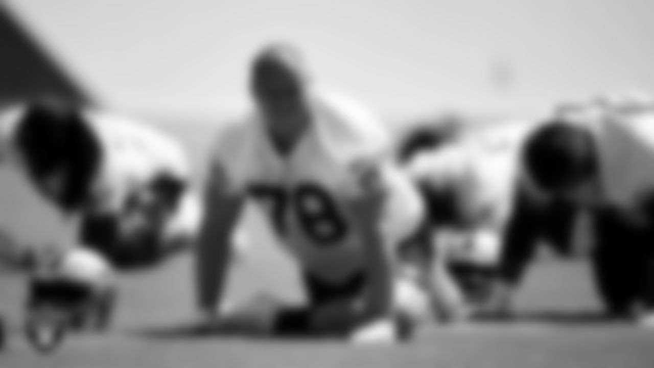 Las Vegas Raiders tackle Jackson Barton (78) during Mandatory Minicamp.