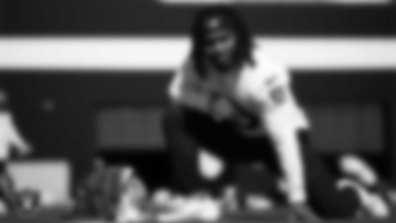 Las Vegas Raiders wide receiver DJ Turner (19) during practice at Intermountain Health Performance Center.