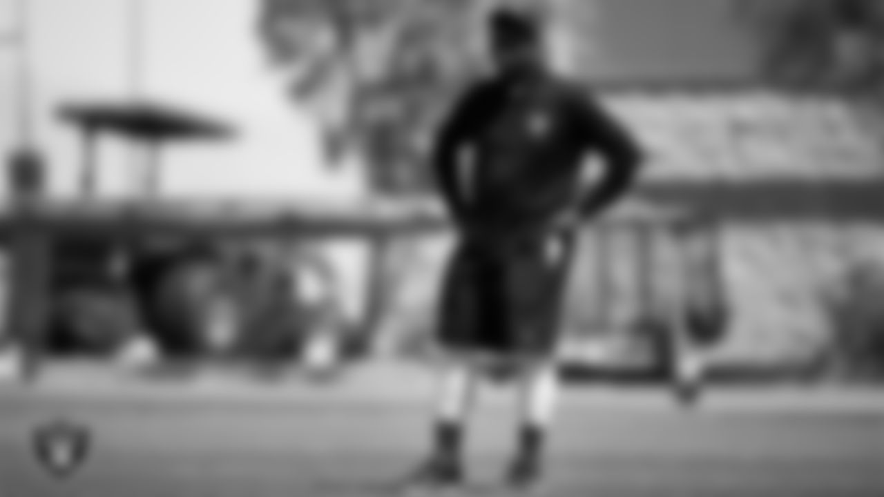 Las Vegas Raiders defensive coordinator Patrick Graham during Mandatory Minicamp.