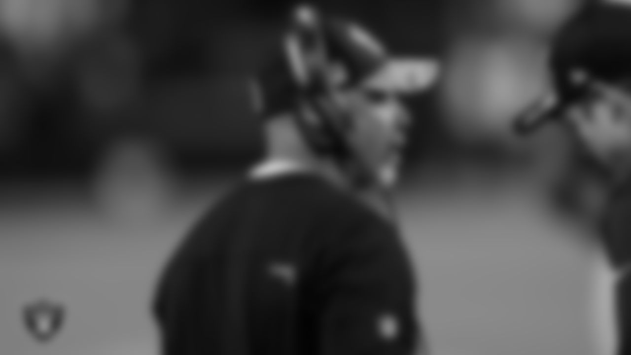 Las Vegas Raiders Interim Head Coach Rich Bisaccia on the sidelines during the regular season home game against the Kansas City Chiefs.