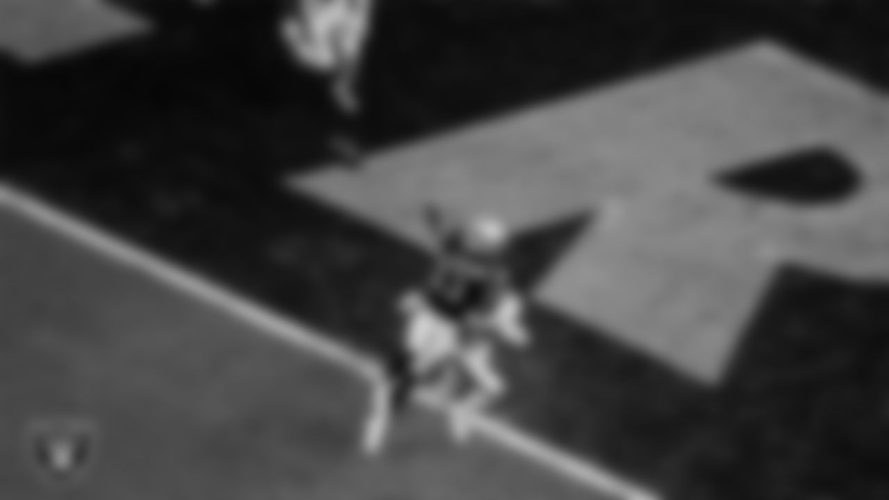 Las Vegas Raiders wide receiver Hunter Renfrow (13) makes a catch during the regular season home game against the Philadelphia Eagles.