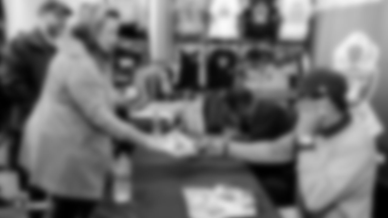 The Raiders Foundation hosts a Toys for Tots drive at the Raider Image in Town Square where guests have a chance to meet alumni Cliff Branch and Jerry Robinson in exchange for a toy or monetary donation to the organization, Friday, December 14, 2018, in Las Vegas, Nevada.