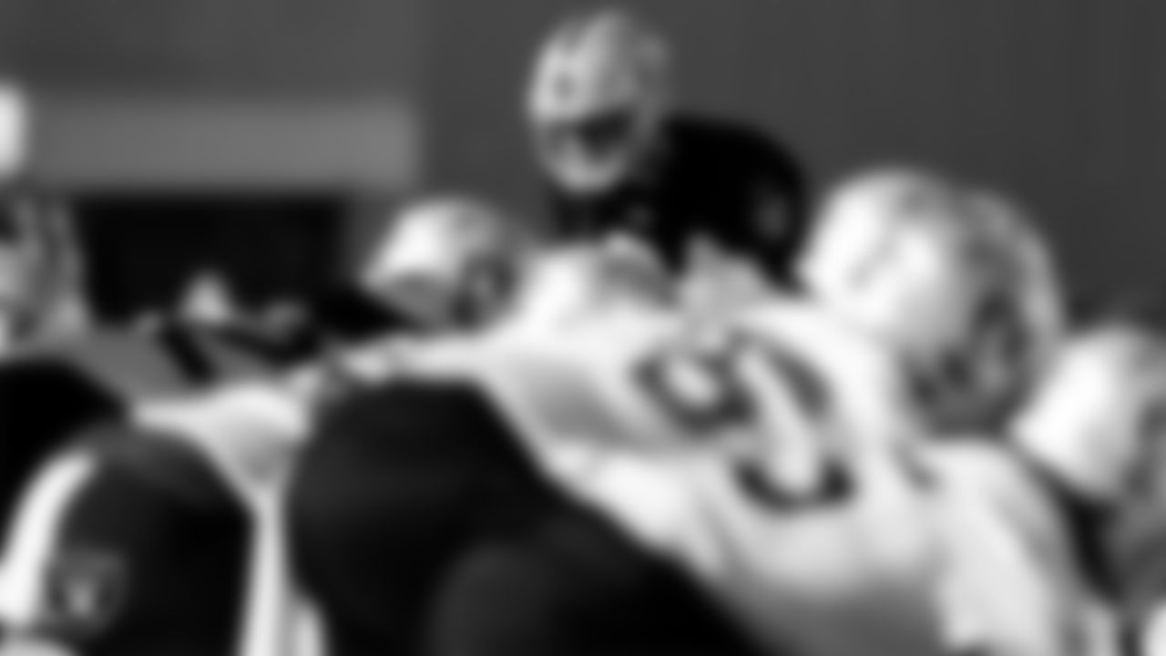 Las Vegas Raiders safety Johnathan Abram (24) during practice at Intermountain Healthcare Performance Center.