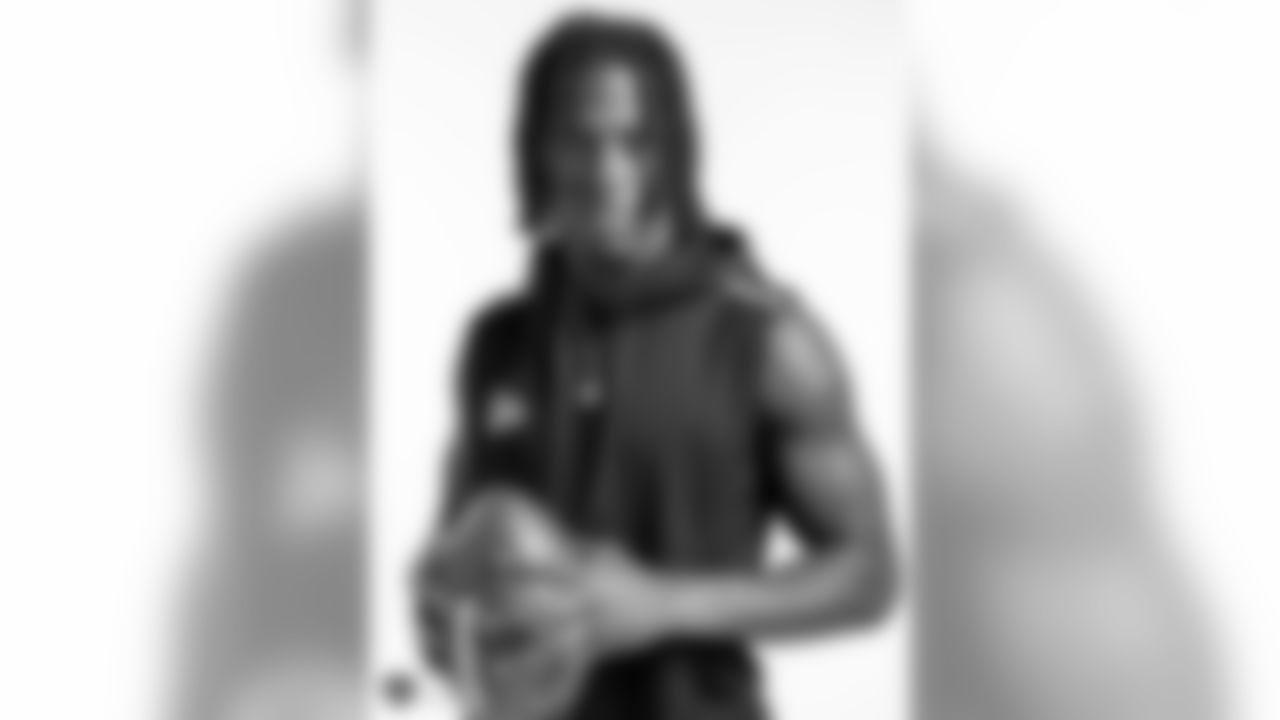 Alabama wide receiver Jerry Jeudy poses for a portrait during the 2020 NFL Scouting Combine.